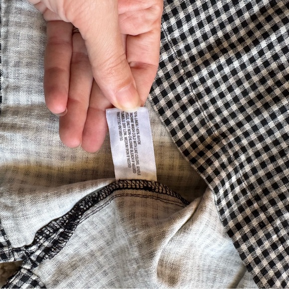 A New Day L Black/White Checkered Sleeveless Square Neck Blouse NWT Women's Top - Picture 6 of 8